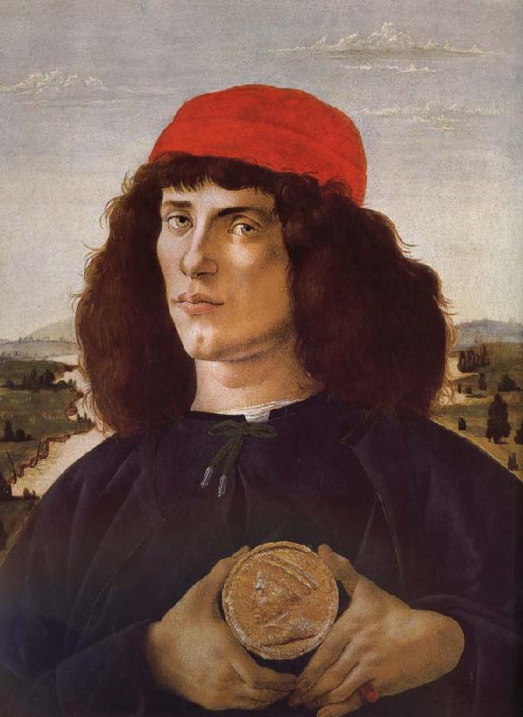 Sandro Botticelli Medici portrait of the man card oil painting image